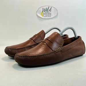 COLE HAAN WYATT PENNY DRIVER LOAFER Dress SHOE- Brown leather -Men size 9.5